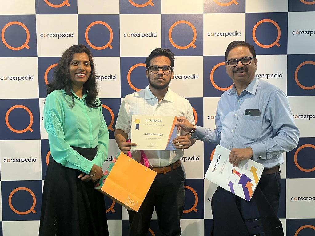 Careerpedia student awarded a Certificate of Achievement