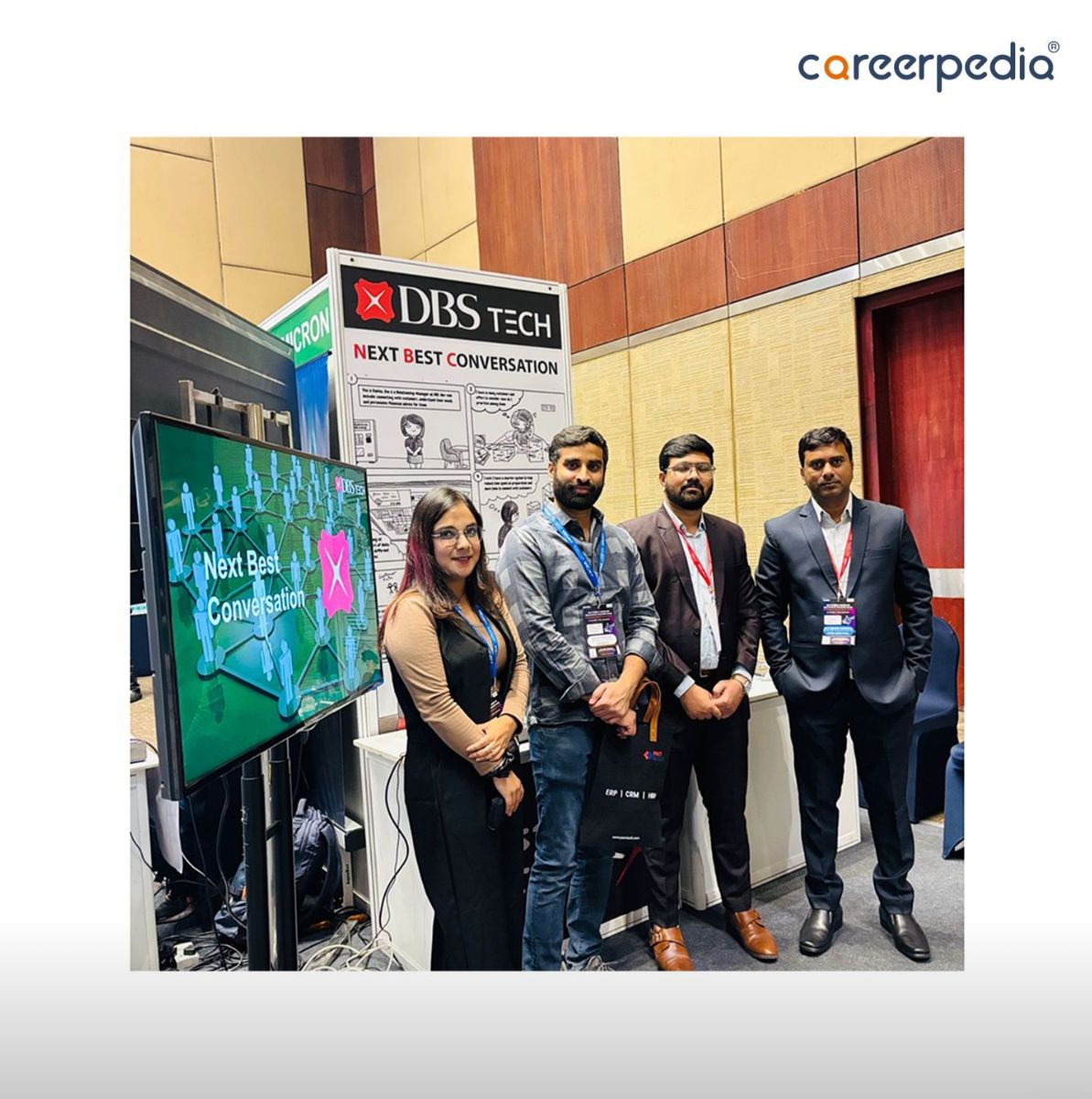 Careerpedia team representing at an industry tech event