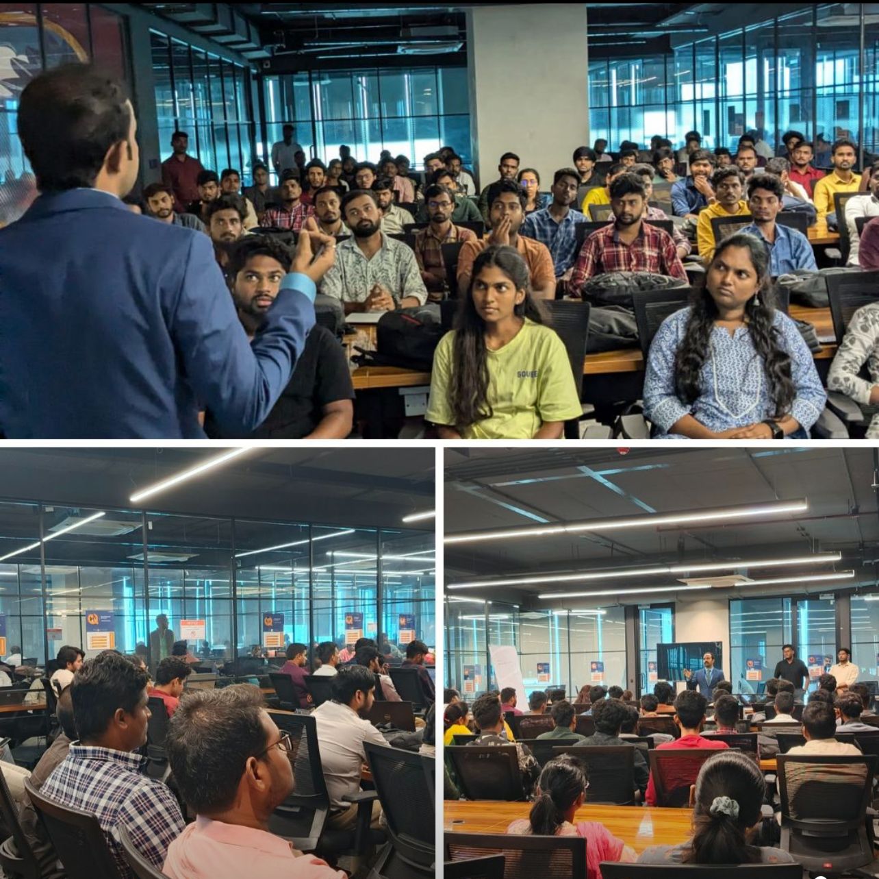 Careerpedia mentor leading a packed student seminar