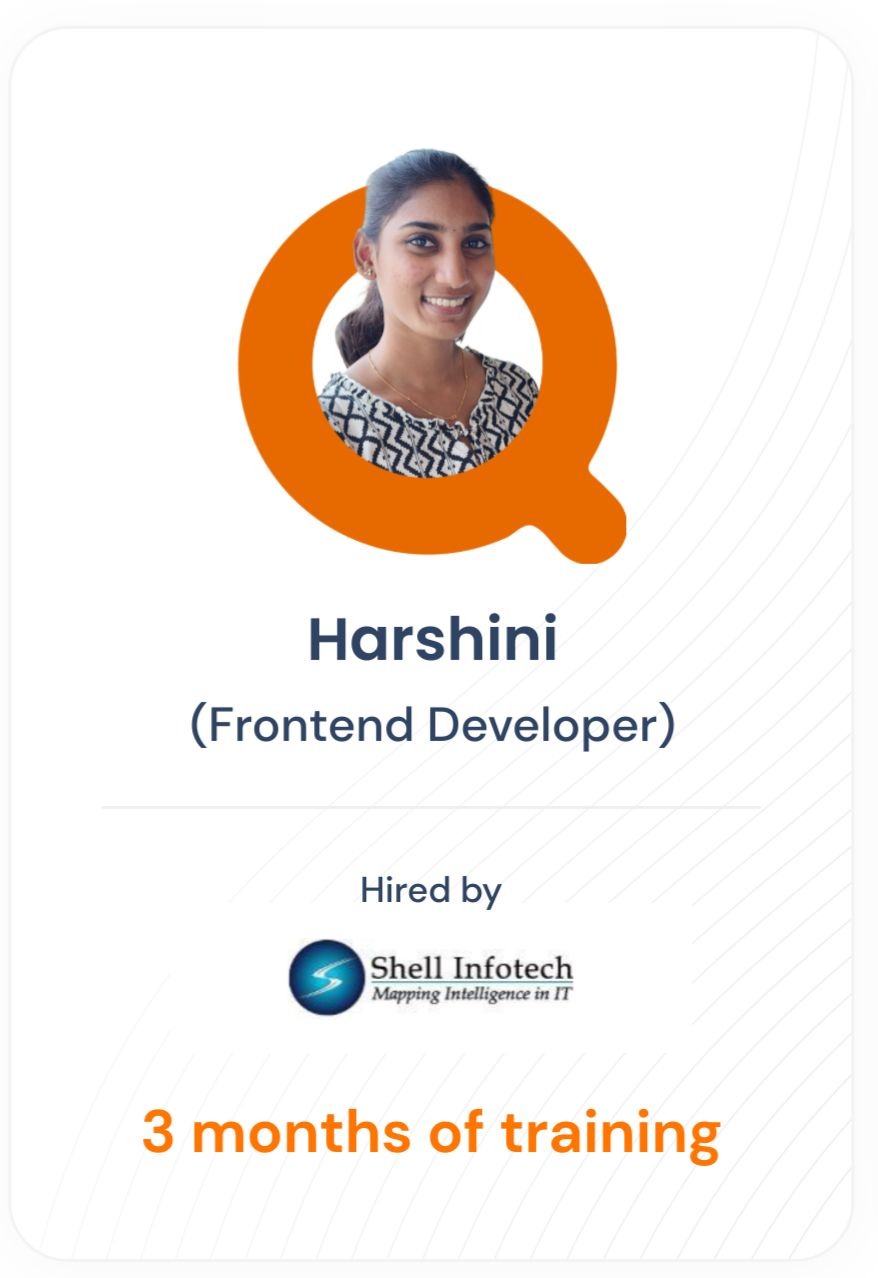 Harshini — Frontend Developer success story