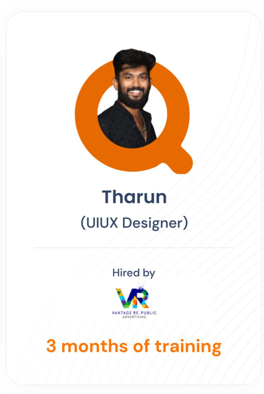 Tharun — UIUX Designer success story