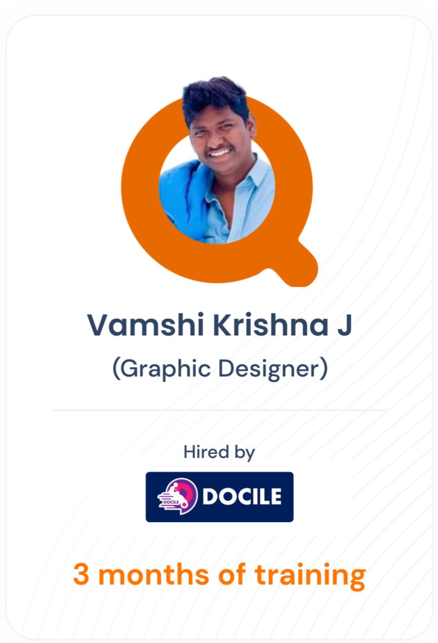 Vamshi Krishna J — Graphic Designer success story